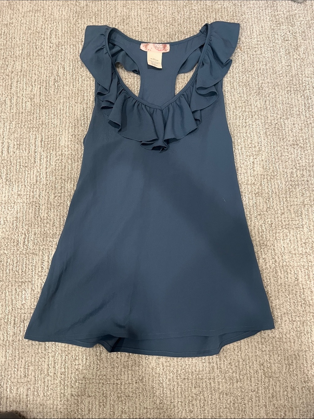 Prevett Ruffled Navy Sleeveless Women’s Top